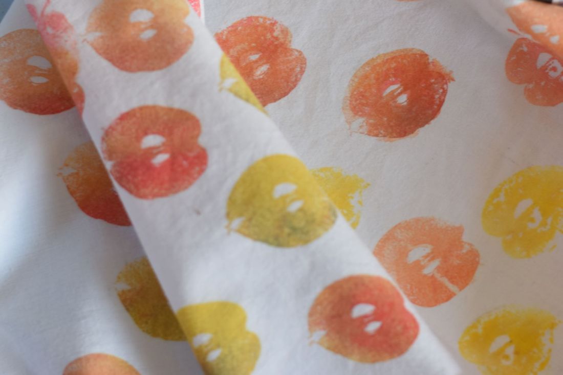 Fabric printing with crab apples
